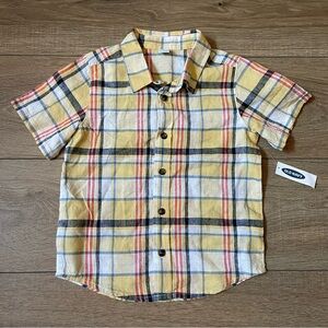Old Navy Yellow and Red Button Down Shirt